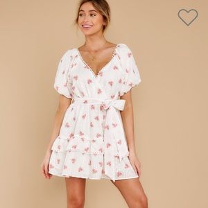 I’ll Bloom Again Ivory Floral Dress